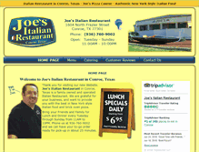 Tablet Screenshot of joespizzaconroe.com